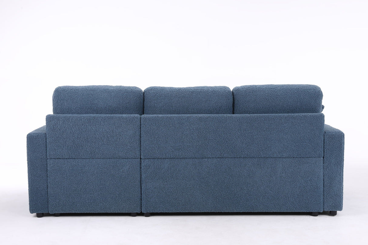 Lambswool - Pull Out Sleeper Sectional Sofa With Storage Chaise by Couch.com