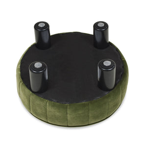 Riley - Round Footstool Ottoman - Olive Green by Couch.com