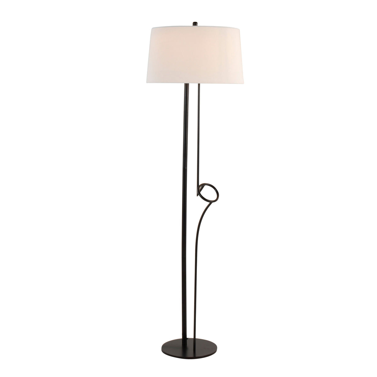 Shadow Contemporary Floor Lamp - Black / White by Couch.com