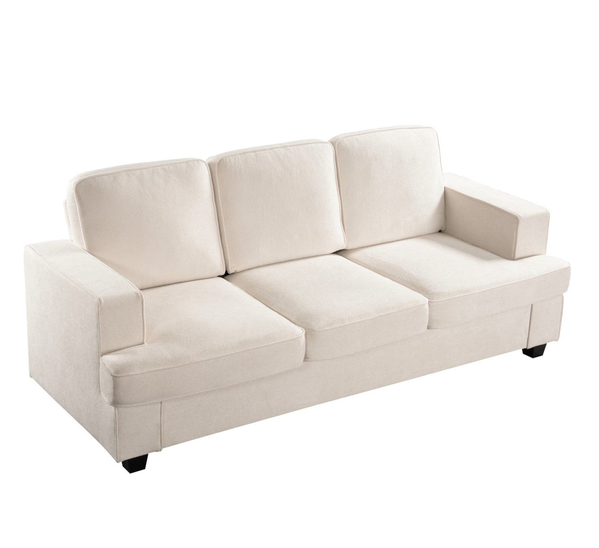 Modern Sofa, Comfortable 3 Seater Couch With Deep Seating, Loose Back Cushions, Wide Arms by Couch.com