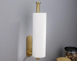 Adhesive Paper Holder Gold 304 Stainless Steel Stand Toilet Paper Towel Rack Tissue Roll Hanger For Kitchen Bathroom Free Nail Stainless Steel Toilet Tissue Roll Holder Sticky Hand Towel Hanger Vertical Or Horizontal No Drilling