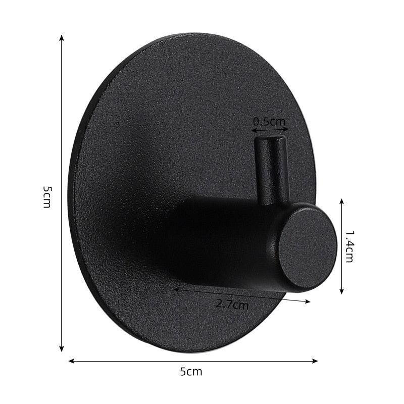 Adhesive Wall Hooks Mounted Door Key Cloth Coat Bathroom Robe Hanger Kitchen Hardware Rack Shelf Bag Hook Organizer For Hanging  Bathroom Toilet Sticky Hook