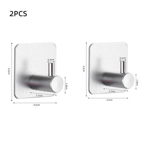 Adhesive Wall Hooks Mounted Door Key Cloth Coat Bathroom Robe Hanger Kitchen Hardware Rack Shelf Bag Hook Organizer For Hanging  Bathroom Toilet Sticky Hook