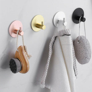 Adhesive Wall Hooks Mounted Door Key Cloth Coat Bathroom Robe Hanger Kitchen Hardware Rack Shelf Bag Hook Organizer For Hanging  Bathroom Toilet Sticky Hook