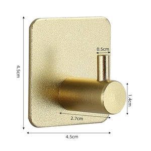 Adhesive Wall Hooks Mounted Door Key Cloth Coat Bathroom Robe Hanger Kitchen Hardware Rack Shelf Bag Hook Organizer For Hanging  Bathroom Toilet Sticky Hook