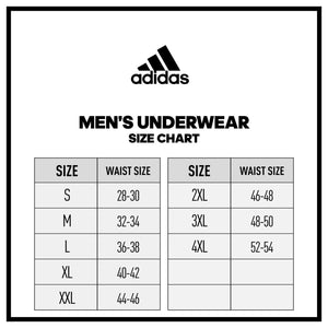 adidas Men's Performance Long Boxer Brief Underwear (3-Pack) X-Large Scarlet Red/Black/Onix Grey