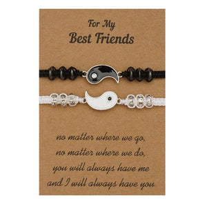 Adjustable Couple Bracelet For Friendship Relationship Girlfriend Best Charm Bracelets Rope Cord Bracelet Set Bangle For Couple Matching Puzzle Pendant Bracelet