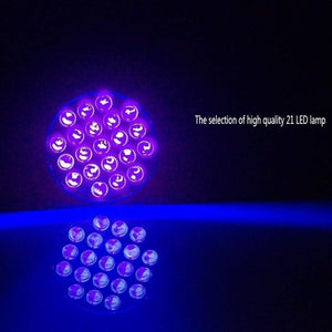 Adjustable Rechargeable UV Flashlight Black Light 21LED 12LED Handheld Portable Torch Light Ultraviolet Flashlight Detector Flashlight Torch For Bed Bug Dog Urine Pet Stains Matching With Pet Odor Eliminator