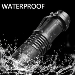 Adjustable Rechargeable Water Resistant Super Bright Mini Handheld Flashlights LED Zoomable Flashlight For Camping Fishing  Bicycle Light Kids Indoor Outdoor Hiking