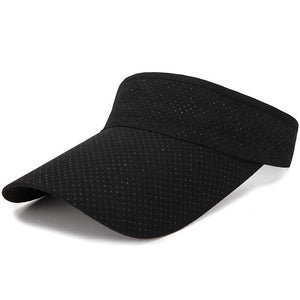 Adjustable Summer Breathable Hats Men Women Sun Protection Sports Golf Tennis Visor Hat Adjustable Visor UV Protection Top Empty Solid Sports Outdoor Running Sunscreen Strong Cap