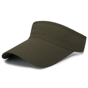 Adjustable Summer Breathable Hats Men Women Sun Protection Sports Golf Tennis Visor Hat Adjustable Visor UV Protection Top Empty Solid Sports Outdoor Running Sunscreen Strong Cap