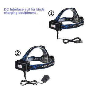Adjustable USB Rechargeable IR Sensor Super Bright Headlight Battery For Long Working Time LED Headlamp Fishing  Waterproof Head Light Lamp Perfect For Running  Camping