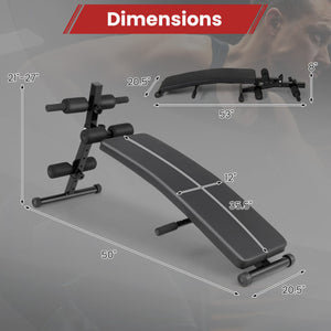 Adjustable Decline Sit Up Bench for Exercise for Home Gym