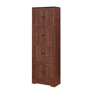 Tall Storage Cabinet With 8 Doors And 4 Shelves, Wall Storage Cabinet For Living Room, Kitchen, Office, Bedroom, Bathroom by Couch.com