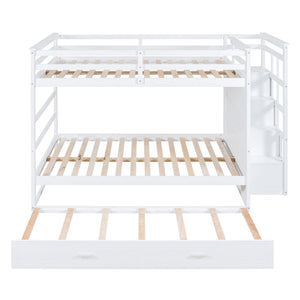 Bunk Bed With Twin Size Trundle And Staircase by Couch.com