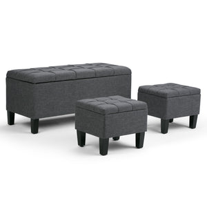 Dover - 3 Piece Storage Ottoman Contemporary Design by Couch.com