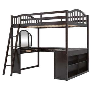 Loft Bed With Drawers, Cabinet, Shelves With Desk by Couch.com