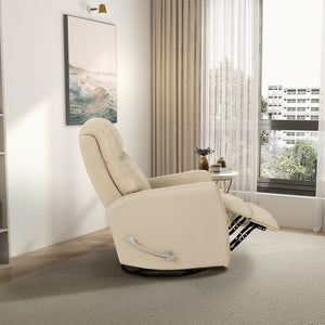 Harlow - Swivel Glider Recliner Chair - Ivory by Couch.com