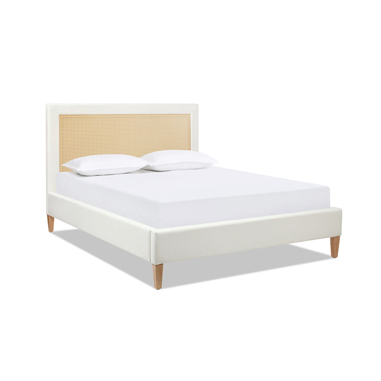 Haley - Upholstered Cane Back Platform Bed by Couch.com