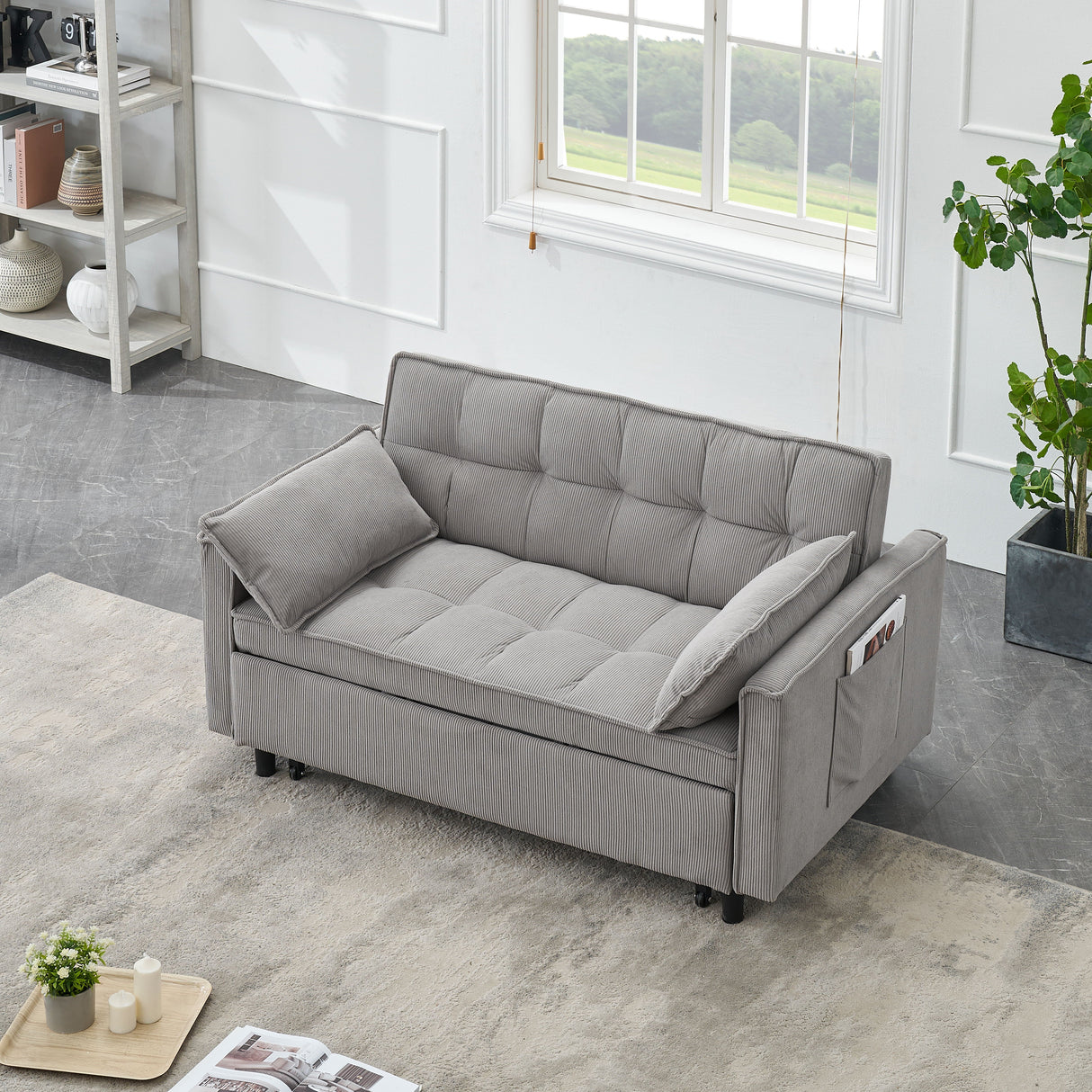 Two-Seat Casual Sofa With Pull Out Bed, Living Room Furniture by Couch.com