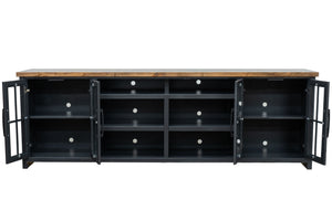 Essex - TV Stand Console For TVs Up To 100" - Black, Whiskey by Couch.com