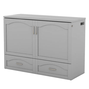 Murphy Wall Bed With Drawer And A Set Of Sockets & USB Ports, Pulley Structure Design by Couch.com