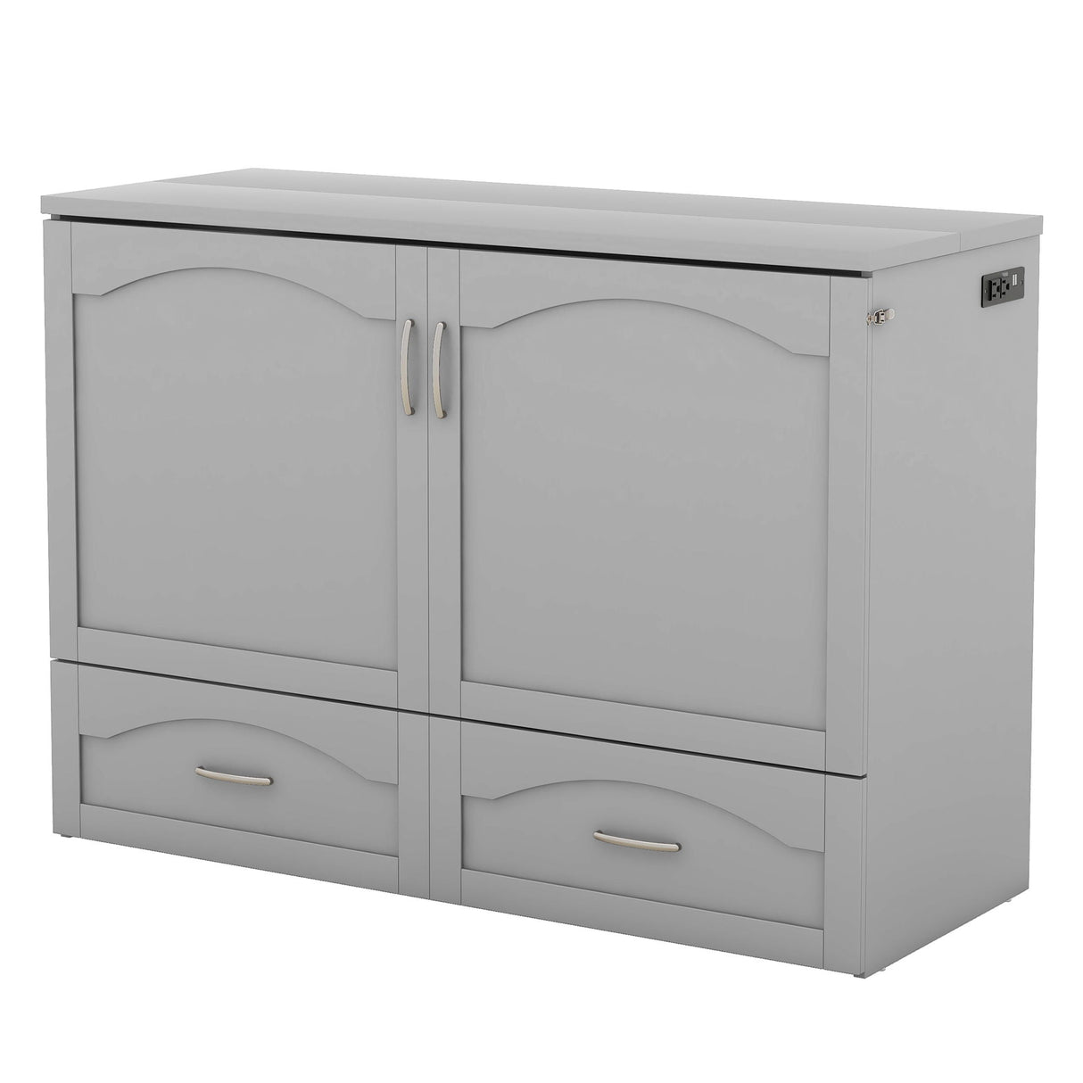 Murphy Wall Bed With Drawer And A Set Of Sockets & USB Ports, Pulley Structure Design by Couch.com