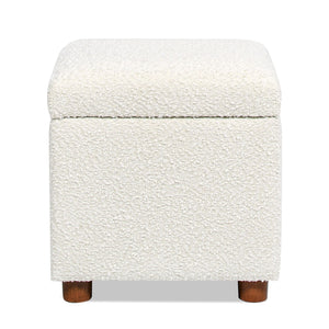Upholstered Storage Ottoman - Ivory White by Couch.com