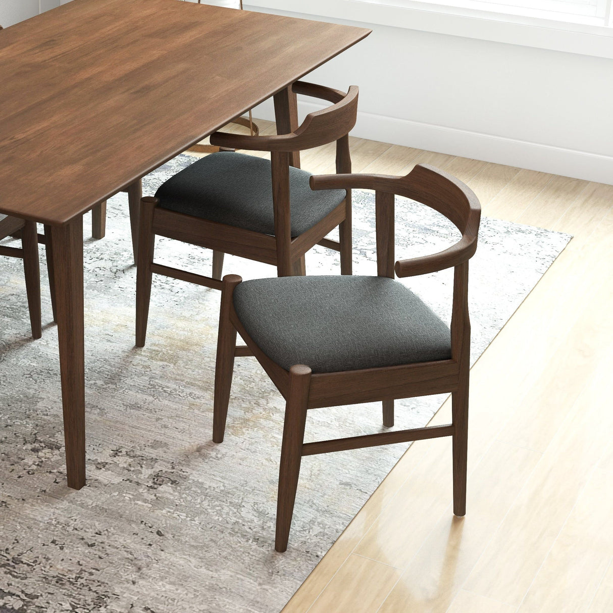 Dakota - Mid-Century Modern Velvet Dining Chair (Set of 2) by Couch.com