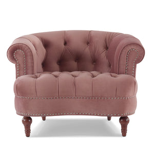 La Rosa - Victorian Tufted Upholstered Accent Chair by Couch.com