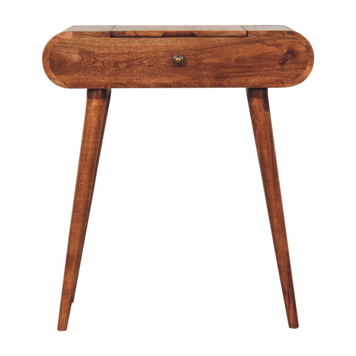 Mini Dressing Table With Foldable Mirror - Caramel by Couch.com