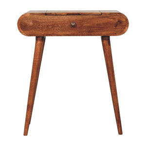 Mini Dressing Table With Foldable Mirror - Caramel by Couch.com