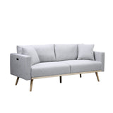 Easton - Linen Fabric Living Room Set With USB Charging Ports Pockets And Pillows (Set of 2) by Couch.com