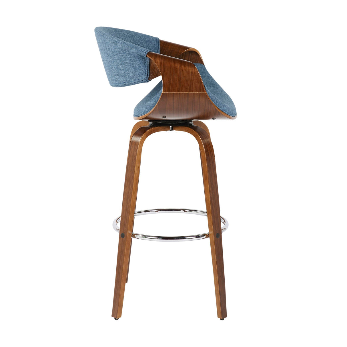 Curvini Mid - Century Modern Fixed Height Barstool With Swivel (Set of 2) by Couch.com