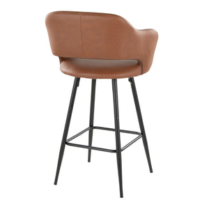 Margarite - Contemporary Fixed Height Counter Stool With Square Footrest (Set of 2) by Couch.com