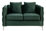 Bayberry - Velvet Loveseat With 2 Pillows by Couch.com