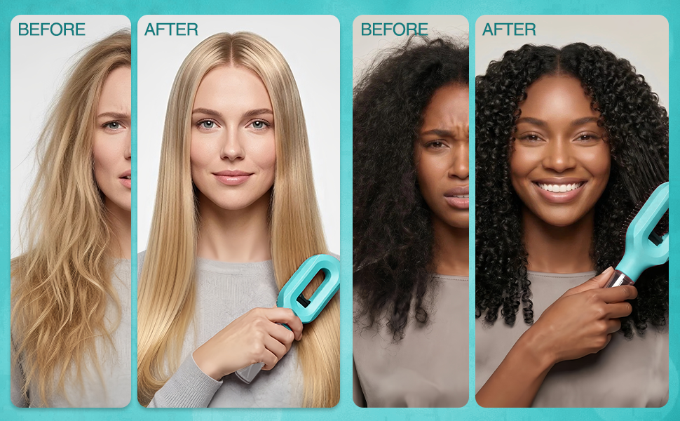 Refillable Spray Hair Comb Anti Static Detangling Brush Eliminate Frizz Tangles Portable Hair Styling Water Spray Brush For All Hair Types