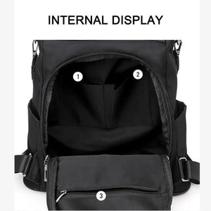 Amaznig Anti-theft Backpack In Waterproof Fabric Large Shoulder Bag With Large Capacity For Women And Men