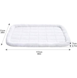 Amazon Basics Faux Sherpa Padded Bolster Pet Bed
