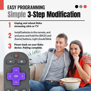 Anderic Substitute for Roku RC-GR4 Streaming Remote Control with Voice 3226000264 [RCGZ1, NO HEADPHONE JACK / FAVORITE KEYS]