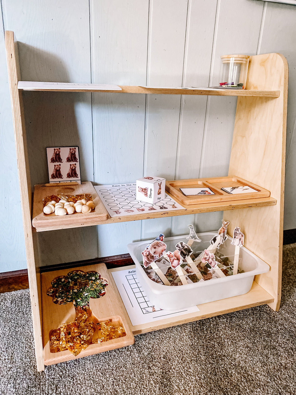 Tiered Toy Toddler Shelf