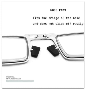 Anti-Light Reading Glasses Metal Foldable Presbyopia Eyewear With Case Thin Magnifying Glasses  Safety Glasses With Clear Anti Fog Scratch Resistant Wrap-Around Lenses No-Slip Grips Glasses For Men Women+3+3.5+4