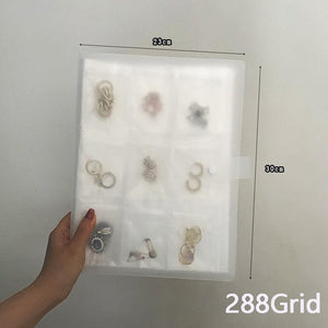 Anti-oxidation Jewelry Organizer Albums Desktop Drawer Storage Transparent Necklace Bracelet Ring Book Holder Jewelry Bag Portable Travel Jewelry Organizer Storage Book for Rings Necklaces Studs And Earrings