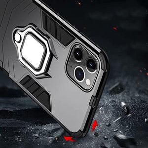 Anti Shock Case For iPhone 11 12 13 14 Pro XR Xs Max X 8 7 6 Plus 5S Magnet Armor Case Cover For iPhone Bumper Back Cover Case Full Protection with Ring Holder & in-Built Kickstand 360 Degree Protection