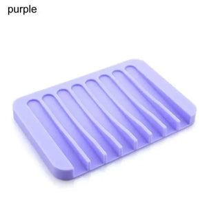 Anti-Skidding Home Improvement Silicone Flexible Bathroom Fixtures Bathroom Hardware Tray Soap Dish for Shower Waterfall Soap Holder Soap Tray Soap Saver Drainer Flexible Silicone For Shower Bathroom Kitchen Counter Top Keep Soap Bars Dry Clean Easy Clean