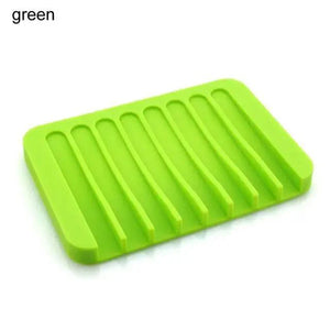 Anti-Skidding Home Improvement Silicone Flexible Bathroom Fixtures Bathroom Hardware Tray Soap Dish for Shower Waterfall Soap Holder Soap Tray Soap Saver Drainer Flexible Silicone For Shower Bathroom Kitchen Counter Top Keep Soap Bars Dry Clean Easy Clean