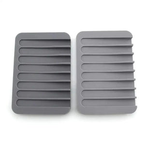 Anti-Skidding Home Improvement Silicone Flexible Bathroom Fixtures Bathroom Hardware Tray Soap Dish for Shower Waterfall Soap Holder Soap Tray Soap Saver Drainer Flexible Silicone For Shower Bathroom Kitchen Counter Top Keep Soap Bars Dry Clean Easy Clean