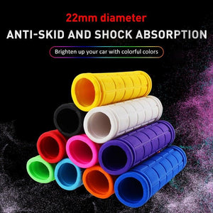 Anti Slip Mountain Road Cycling Bike Bicycle Handlebar Cover Grips Smooth Soft Rubber Non-slip Handle Grip Lock Bar Bike Handlebar Grips Non-Slip Rubber Mushroom Bicycle Grips Perfect For Scooter Cruiser Tricycle