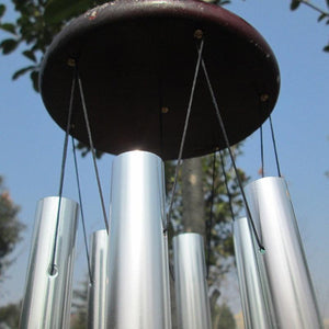 Antique Amazing Grace Wind Chimes Outdoor Large Deep Tone Resonant 6 Memorial Tube Copper Wind Chimes Chapel Bells Wind-chimes Hanging Home Decoration Elegant Chime Soothing Rich Tone for Mom Decent Gift For Housewarming & Christmas