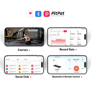 DeerRun A5 Pro Smart 2 in 1 Folding Treadmill Pink with Handrail, 300Lbs